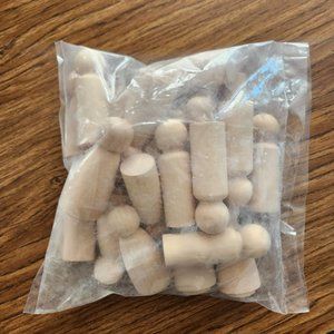 LARGE 20 Peg Dolls Craft Supplies 3.5" Tall Wedding Cake Toppers Woodpeckers Unf